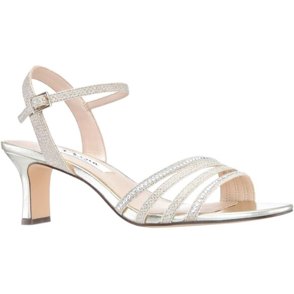 Nina Nelena Sparkling Dress Sandals w/Crystal Embellishments Size 8.5 - Picture 1 of 15